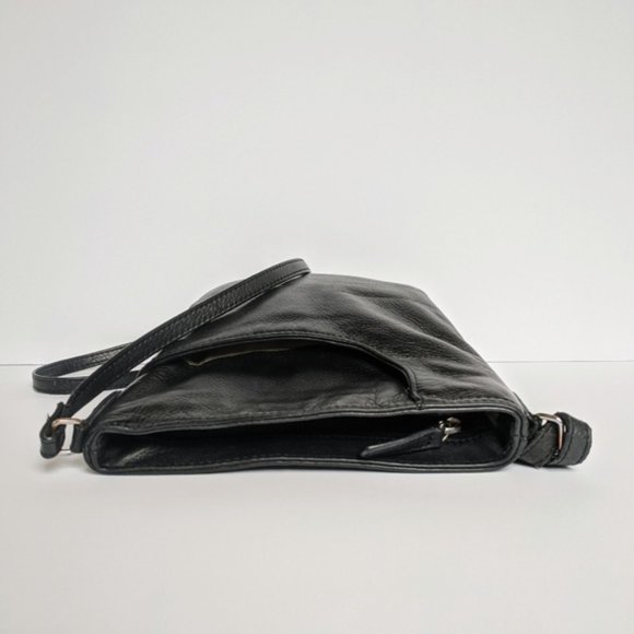 Margot 'Radley' Crossbody Messenger Leather Bag Purse Black - Picture 7 of 9